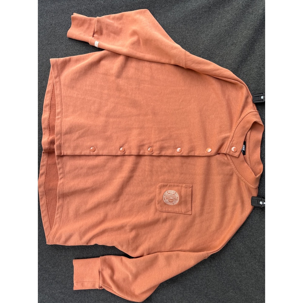 Nike Sport and Fitness Company Snap Front Sweatshirt Orange Clay Large L Jacket